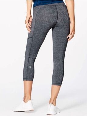 Lululemon Athletica Speed Up Crop 21” Luxtreme Heathered Capri Leggings Sz. 6